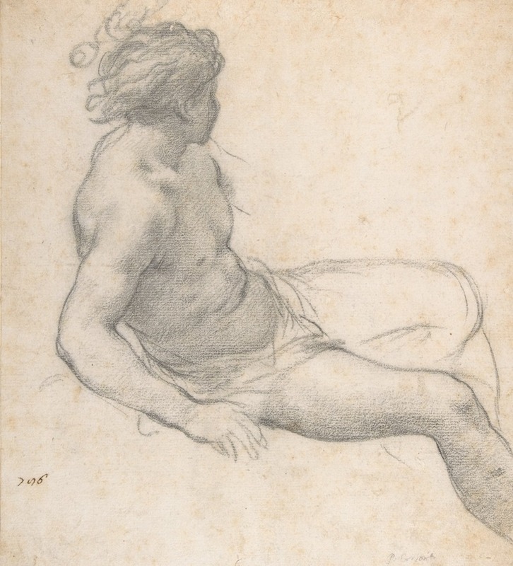 Pietro da Cortona - Study of a Seated Youth for the Age of Gold