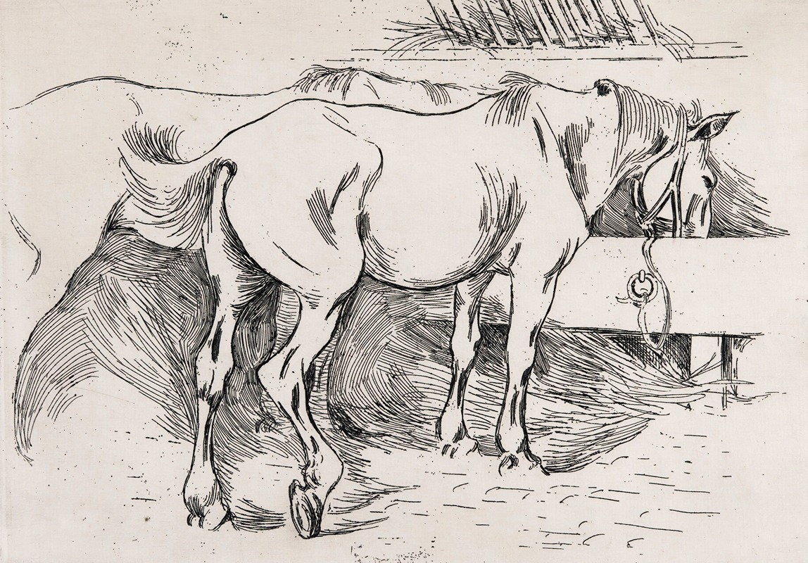 Robert Polhill Bevan - Horses In A Stable