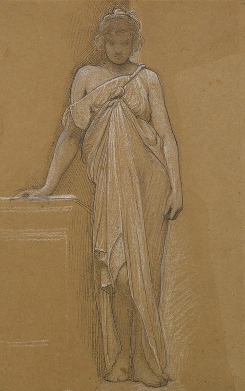 William Blake Richmond - Study Of A Classical Maiden