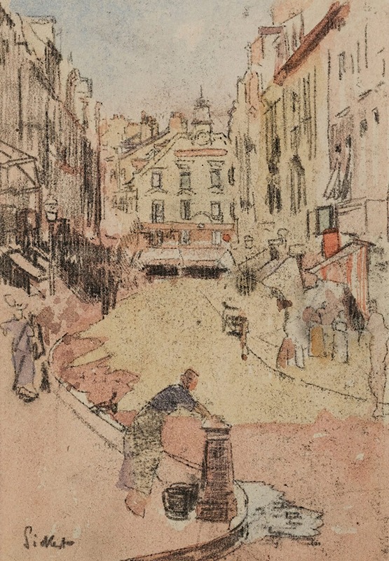 Walter Richard Sickert - Le Puits Sale, Rue De La Barre And The Cafe Des Tribunaux