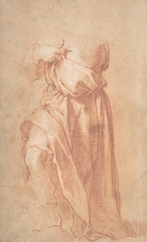 Abraham Bloemaert - Study of a Headless Draped Figure with Arms Crossed