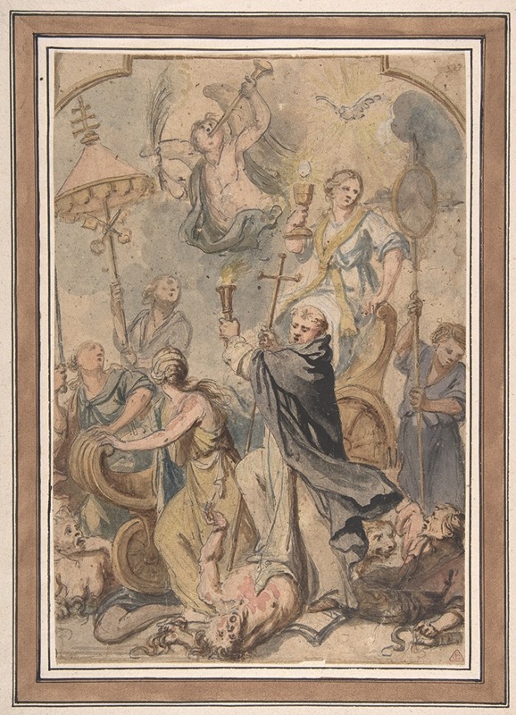 Abraham van Diepenbeeck - An Allegory of the Triumph over Heresy, with St. Domenic to the Fore