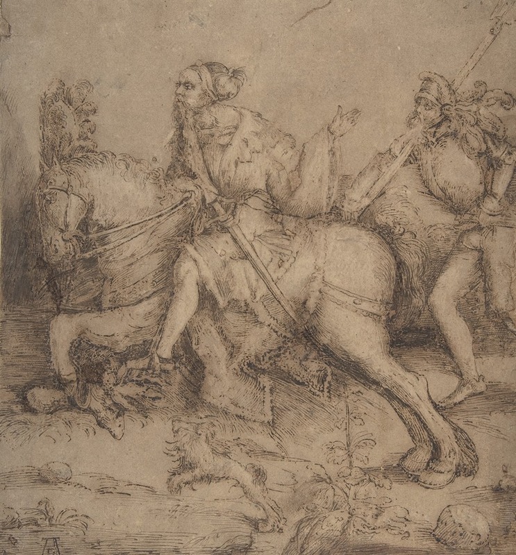 Albrecht Dürer - Knight on Horseback and Landsknecht