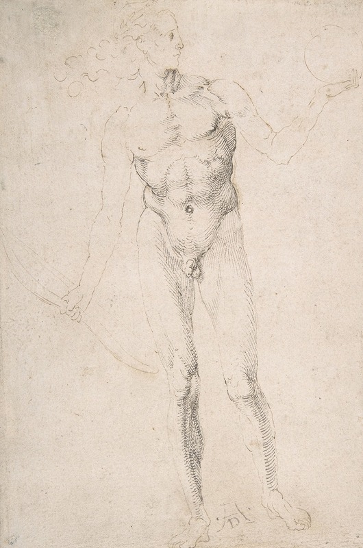Albrecht Dürer - Standing Male Nude Holding a Bow (‘Poynter Apollo’)