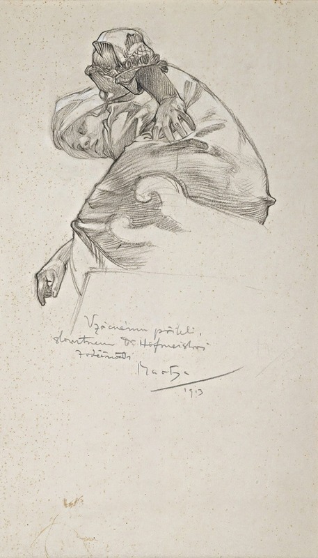 Alphonse Mucha - Woman bending over