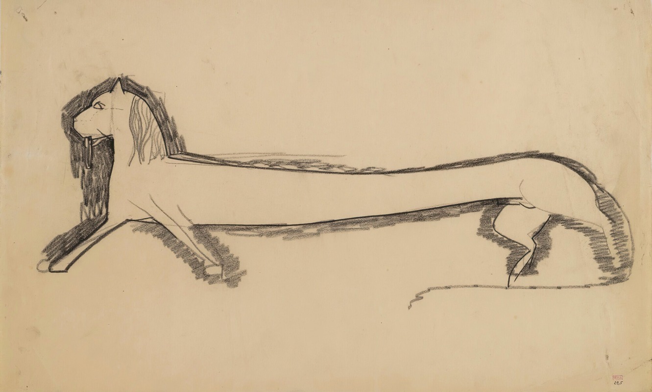 Amedeo Modigliani - Lion de profile