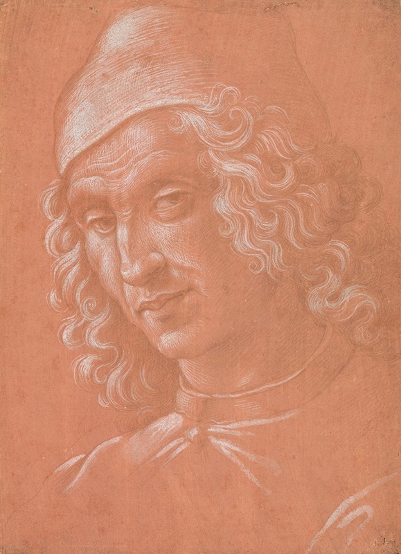 Circle of Domenico Ghirlandaio - Head of a Man Wearing a Cap