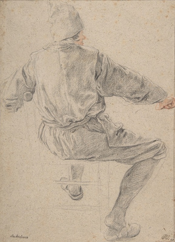 Cornelis Dusart - Study of a Seated Peasant