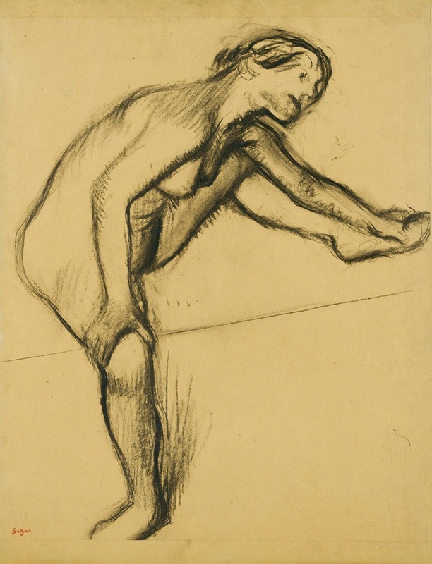 Edgar Degas - Étude De Nu (Femme Assise, La Jambe Gauche Levée)