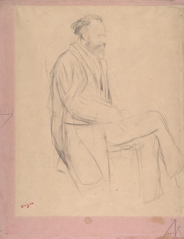 Edgar Degas - Édouard Manet Seated, Right Profile