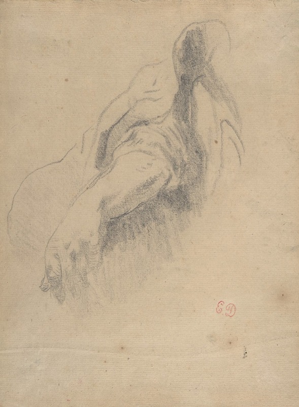 Eugène Delacroix - Study of a Left Arm and Hand