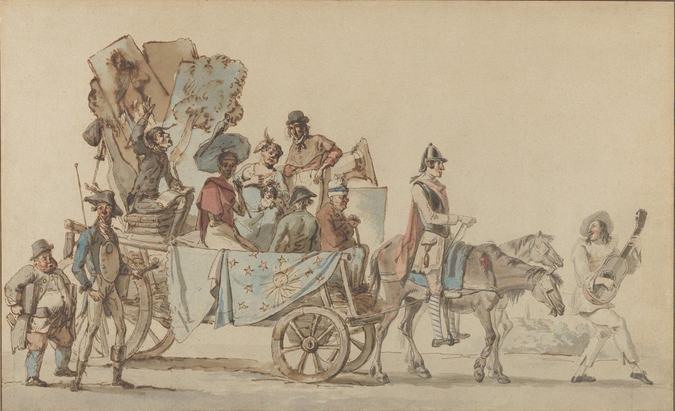 Eugène Delacroix - Theatrical Troupe on the Road