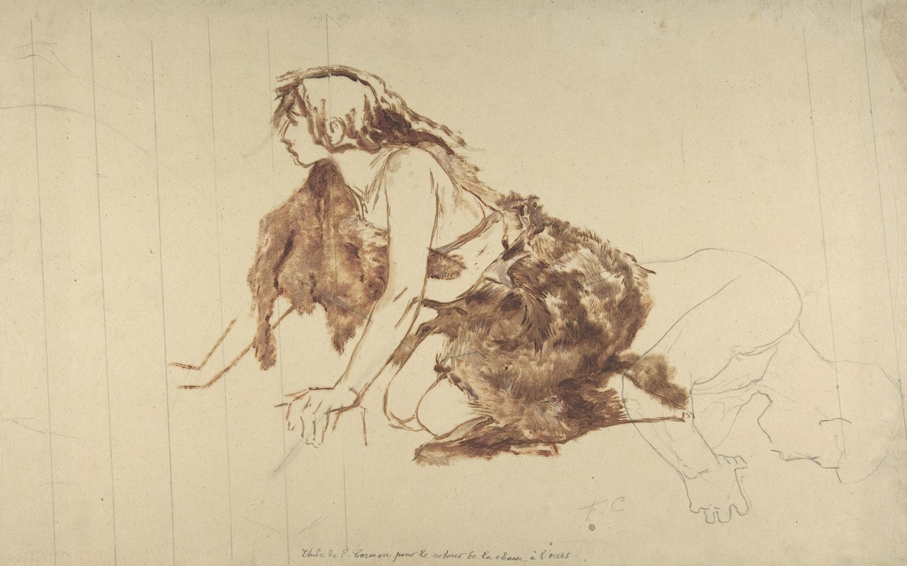 Fernand Cormon - Crouching Woman