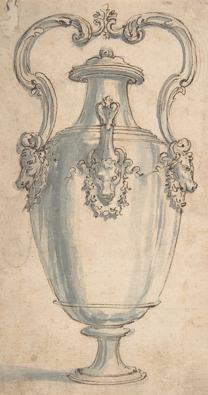 Giovanni Battista Foggini - Design for a Ewer with Bull’s Heads under the Handels and Spout