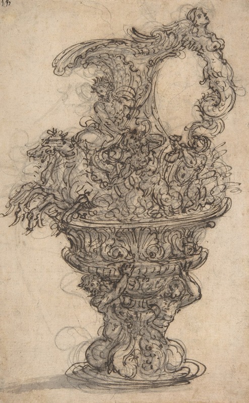 Giovanni Battista Foggini - Design for a Ewer with Neptune on his Chariot