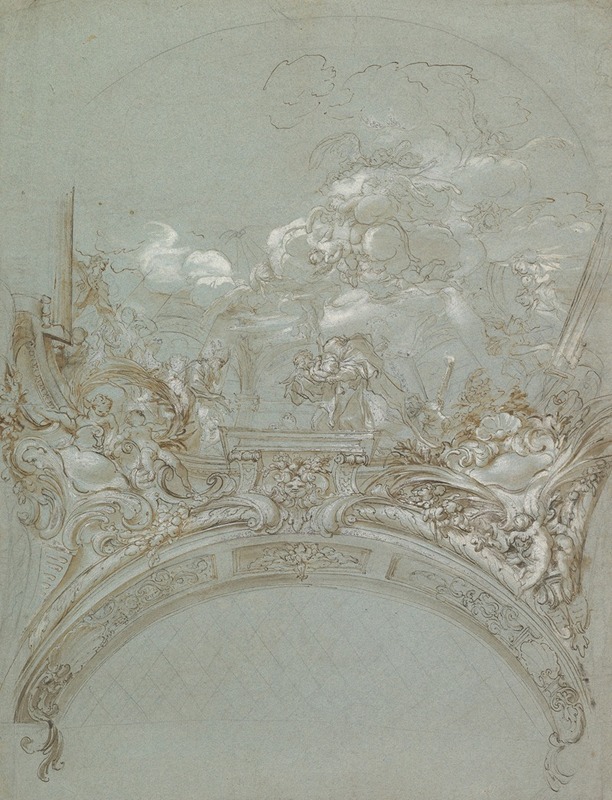 Gregorio de' Ferrari - Ceiling Design with the Presentation in the Temple