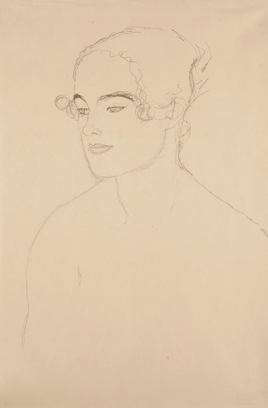 Gustav Klimt - Brustbild nach links (torso facing left)