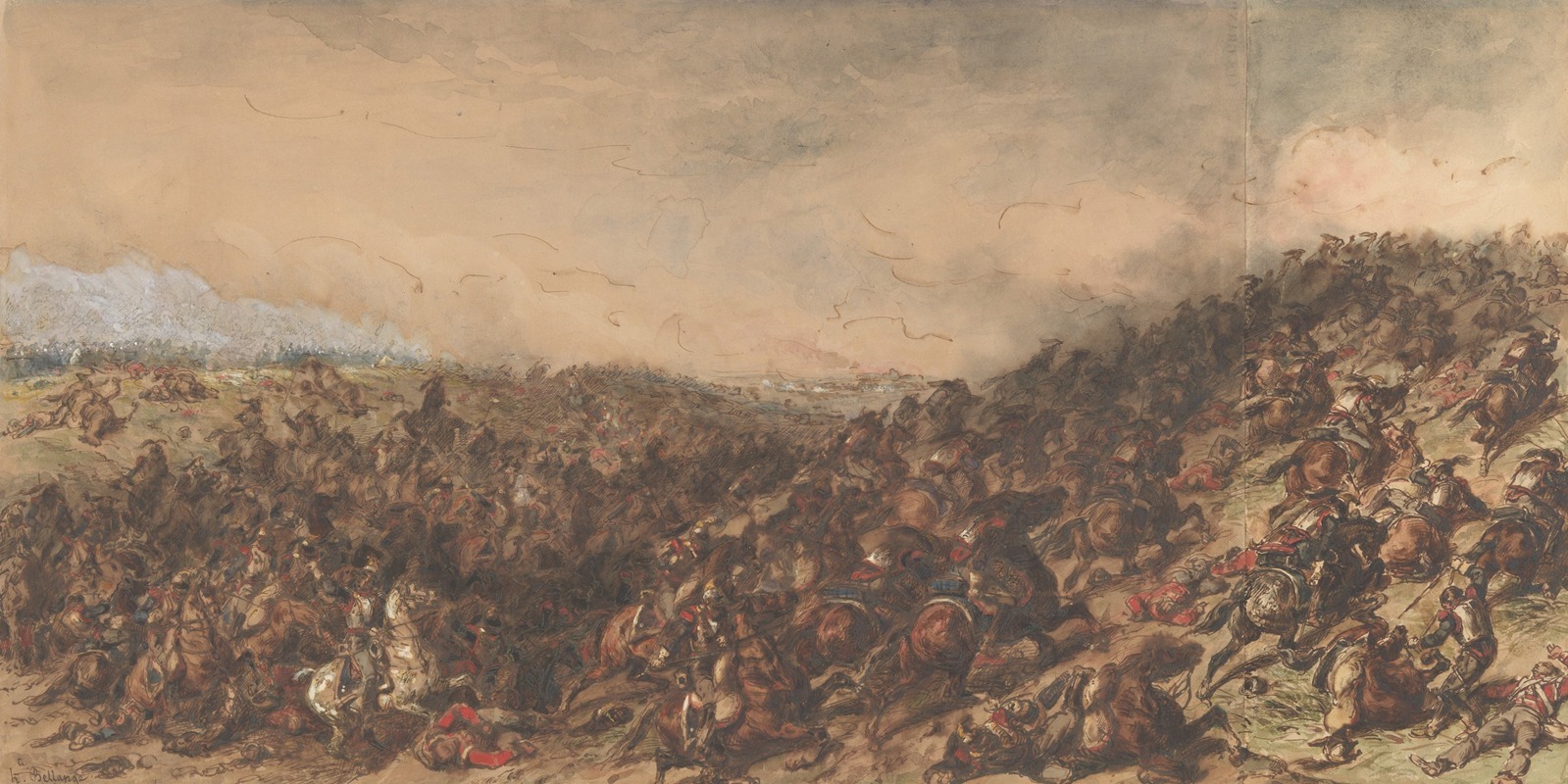 Hippolyte Bellangé - Battle Scene (Waterloo)