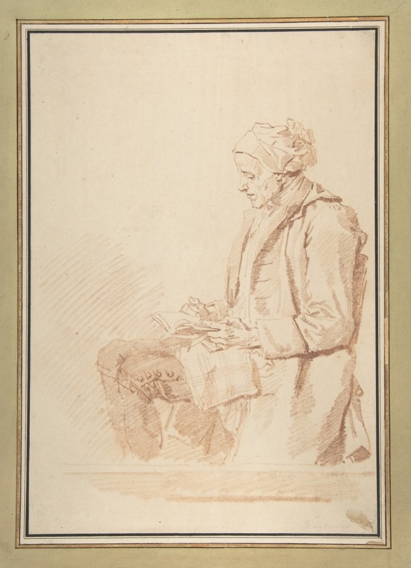 Jean-Honoré Fragonard - Seated Man Reading