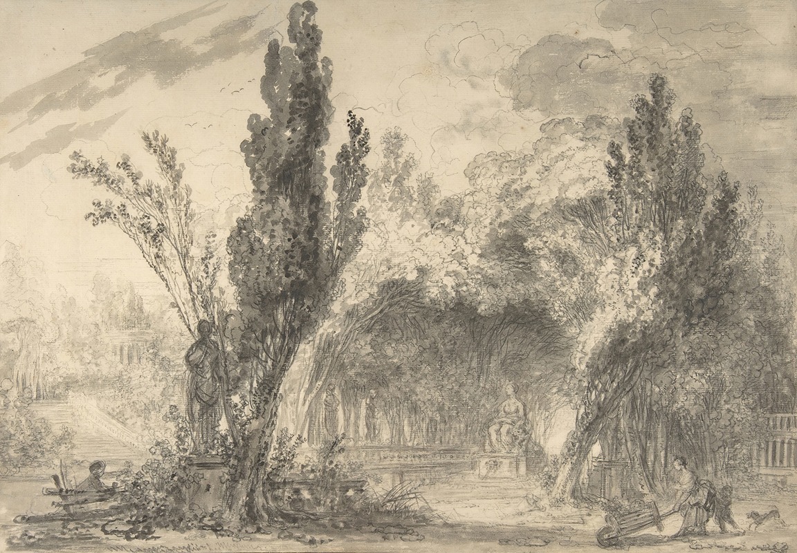 Jean-Honoré Fragonard - View of a Park