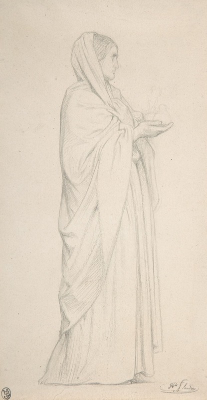 Jean-Hippolyte Flandrin - Standing Female Saint