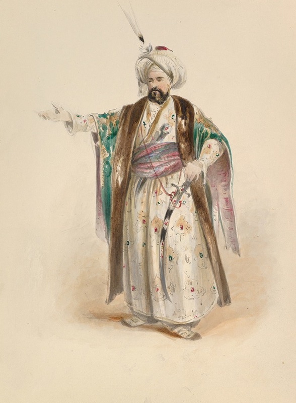 Johann Georg Christoph Fries - Costume Study for Bassa Selim in the ‘Abduction from the Seraglio’ by W.A. Mozart