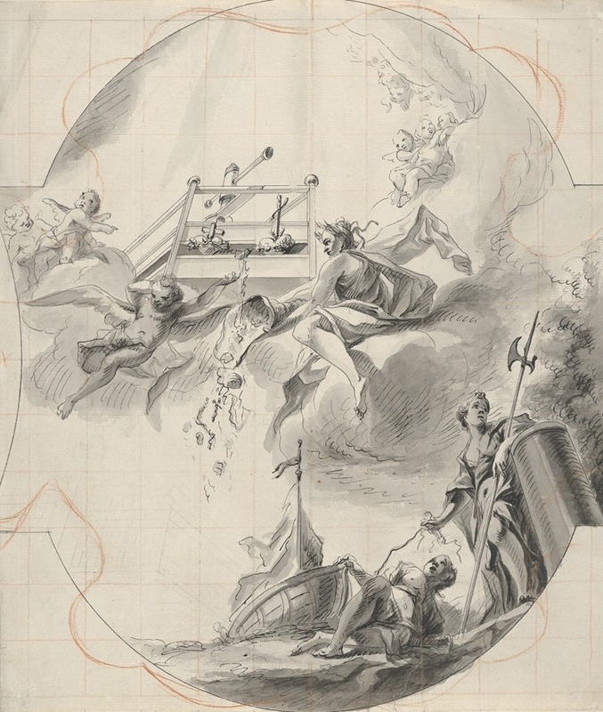 Johann Georg Dieffenbrunner - Ceiling Design with the Mystical Wine Press