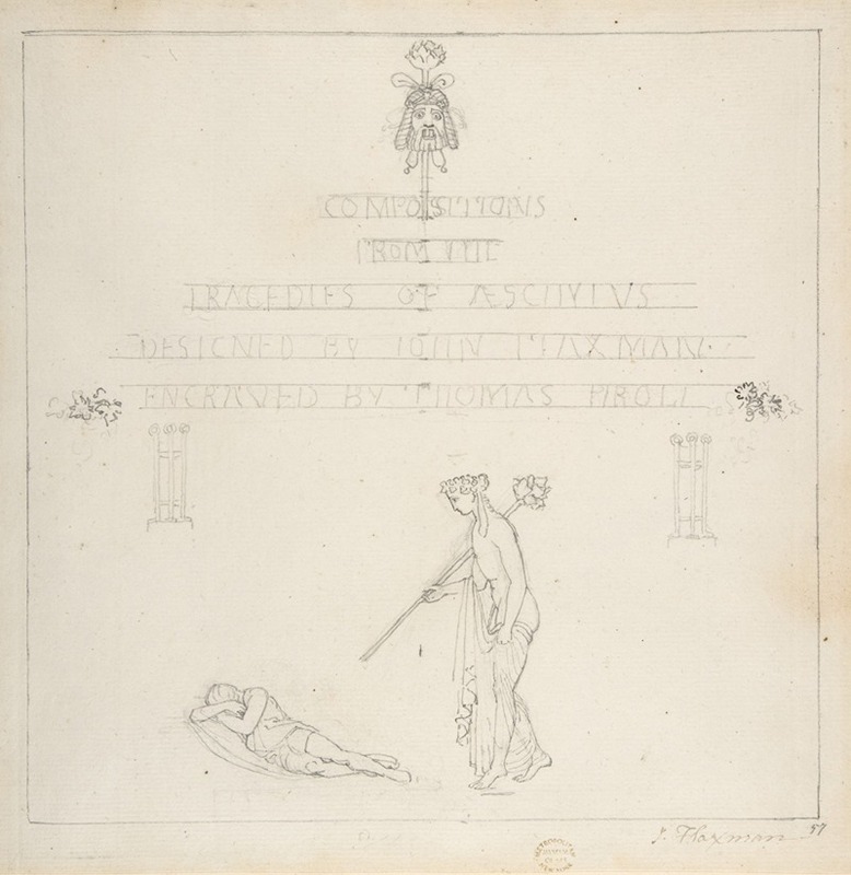 John Flaxman - Sketch for the Title-Page of an Edition of Aeschylus