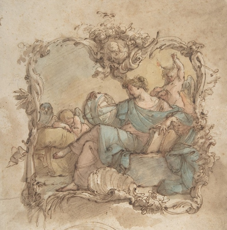 Mauro Gandolfi - Vignette with an Allegorical Figure of Astronomy