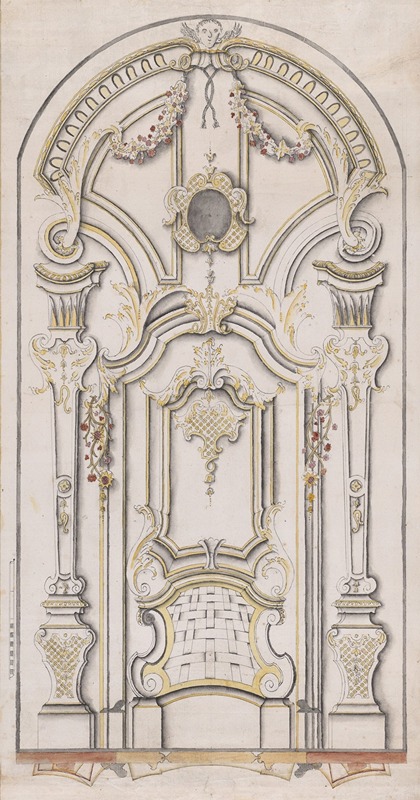 Michael Furtner the Elder - Design for an Entrance Portal with a Single Door