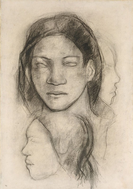 Paul Gauguin - Tahitian Faces (Frontal View and Profiles)