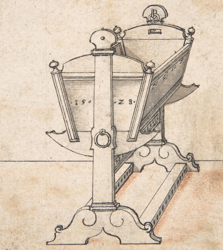 Peter Flötner - Perspectival Drawing of a Cradle