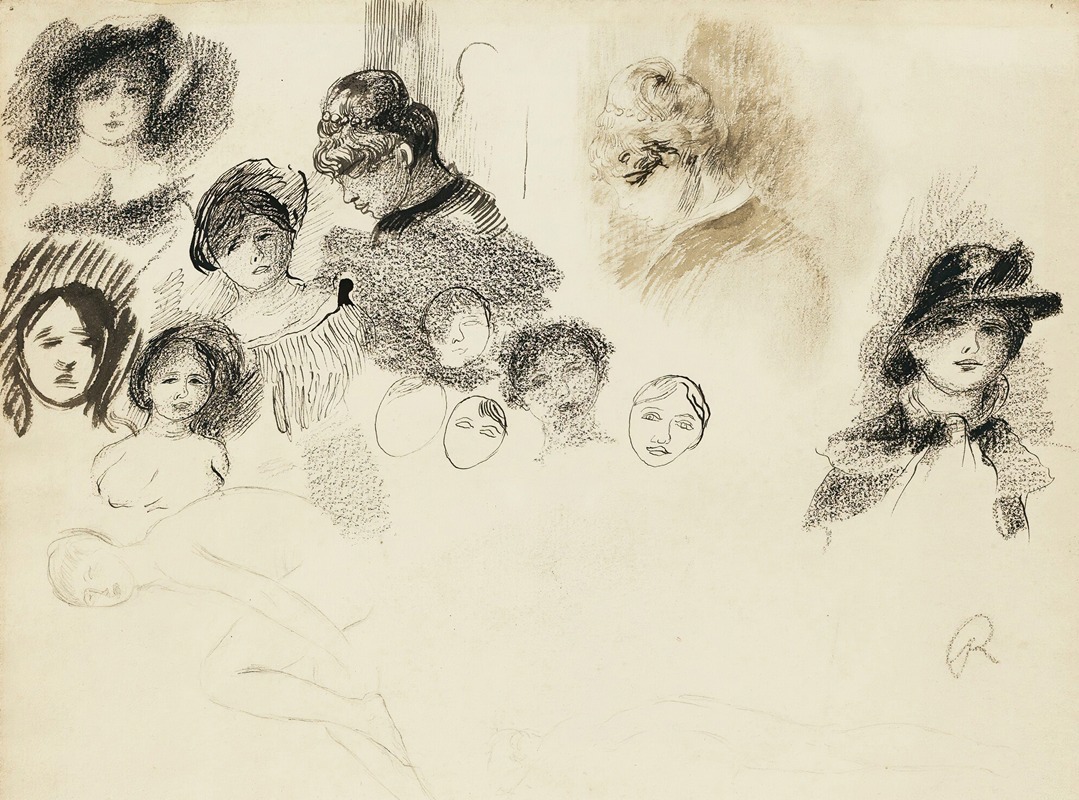 Pierre-Auguste Renoir - Études (têtes de femmes)