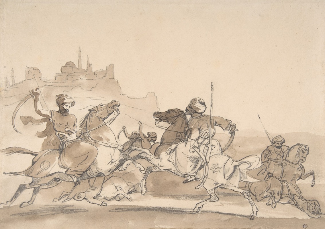 Théodore Géricault - Combat of Oriental Horsemen