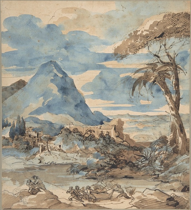 Théodore Géricault - Landscape with Fishermen