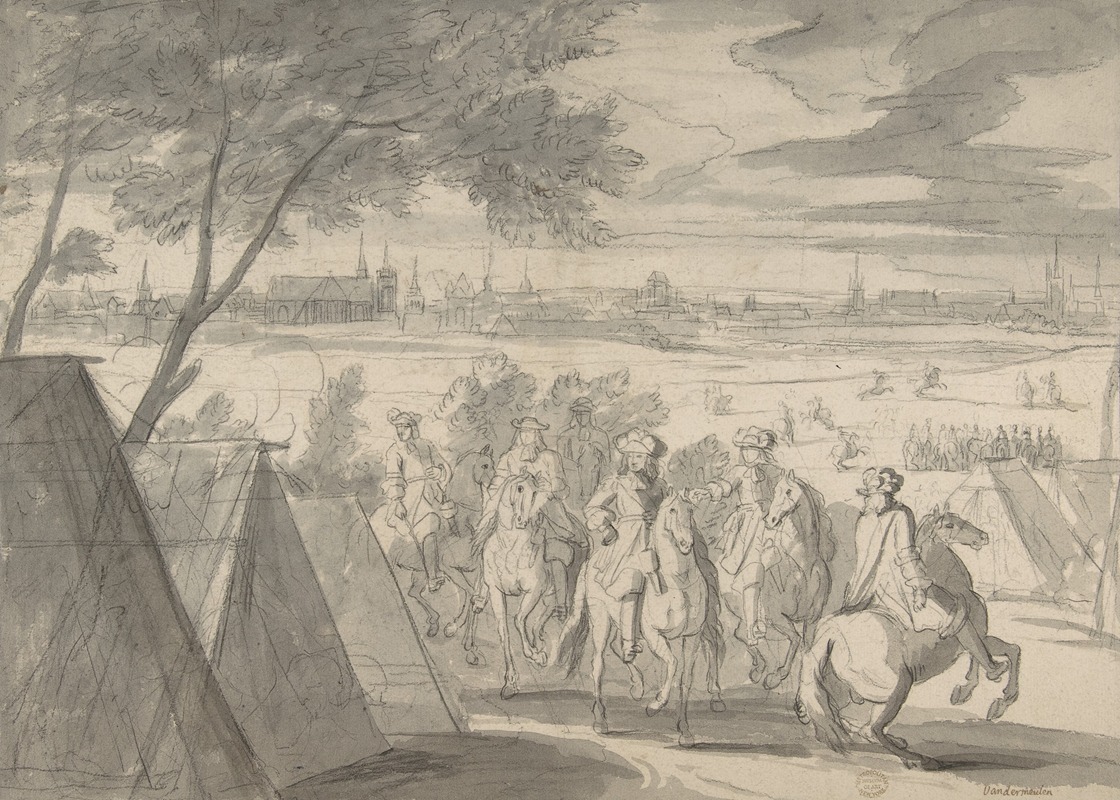 Adam Frans van der Meulen - Louis XIV at the Siege of Douai, Seen from the South-East (July 1–6, 1667)