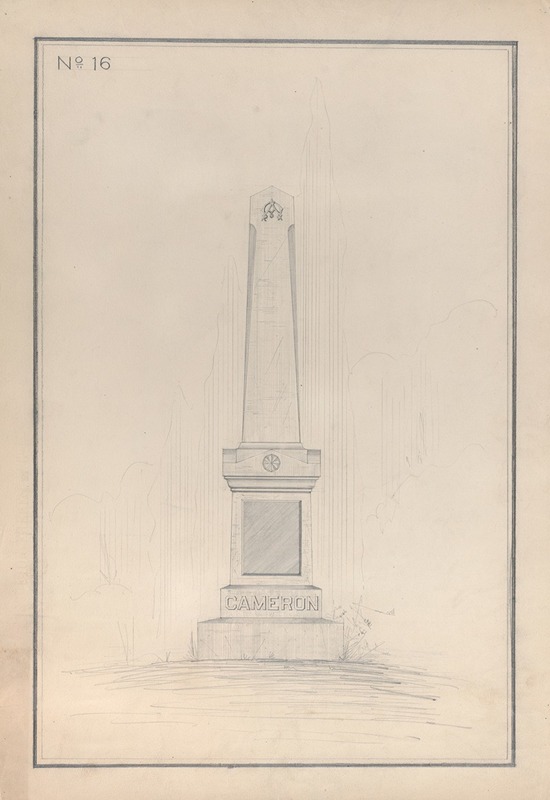 Alexander Maxwell - Obelisk Grave Monument, No. 34