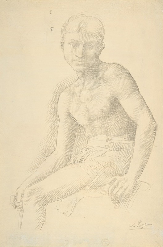 Alphonse Legros - Study of a Figure.