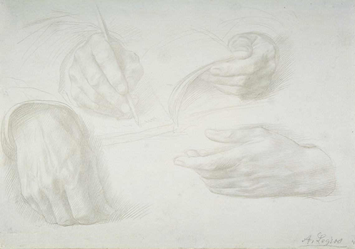 Alphonse Legros - Studies of Hands