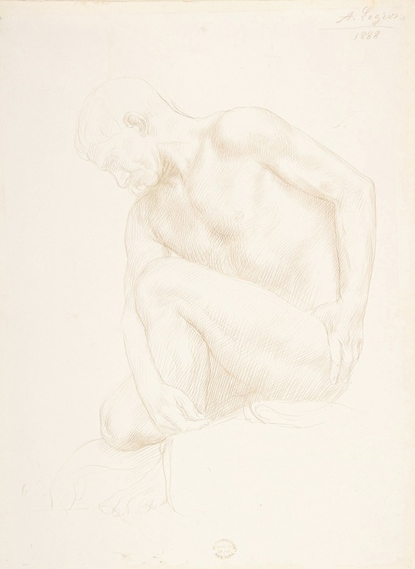 Alphonse Legros - Study of a Figure