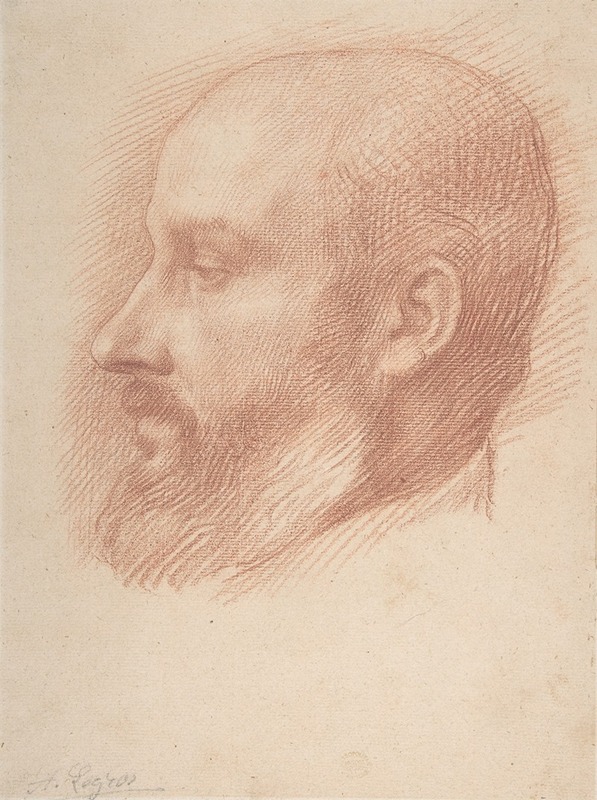 Alphonse Legros - Study of a Head of a Man