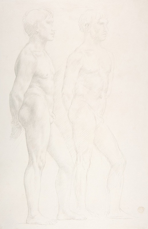 Alphonse Legros - Study of Two Figures