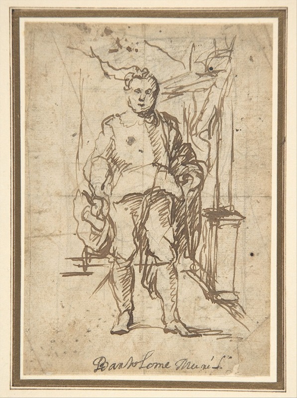Bartolomé Estebán Murillo - Standing Male Figure; Study for a Portrait