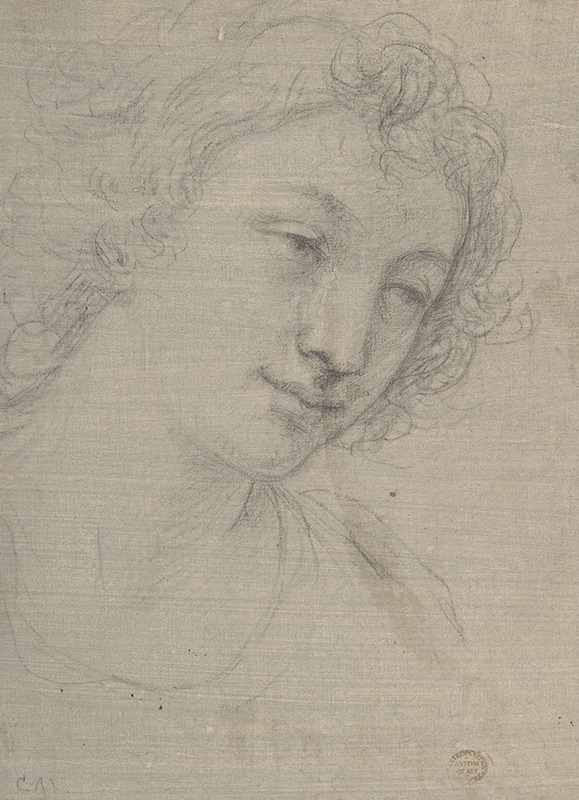 Carlo Maratti - Figure of Young Man or Woman in Bust-length, in Three-Quarter View
