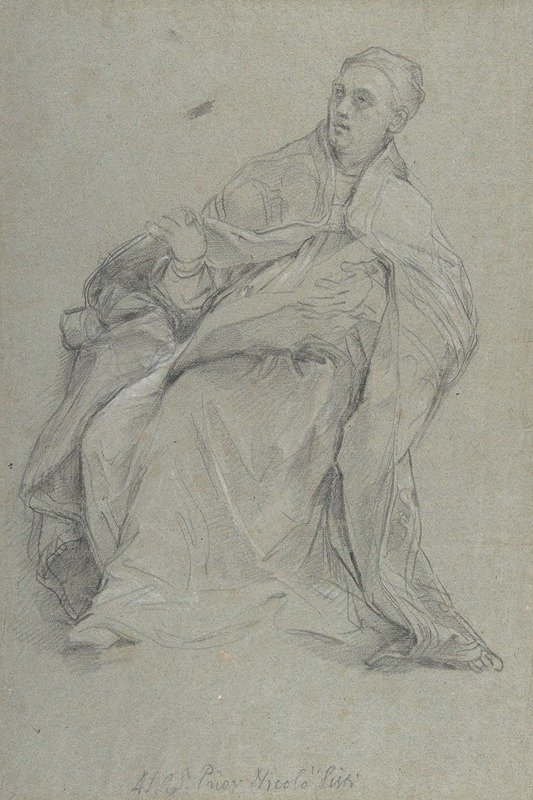 Carlo Maratti - Study for a Seated Prelate (Saint Gregory the Great)