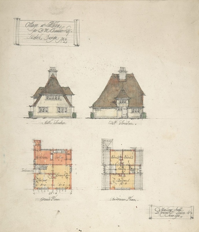 Charles Edward Mallows - Cottage at Littleton for B.M. Chamber Esq.