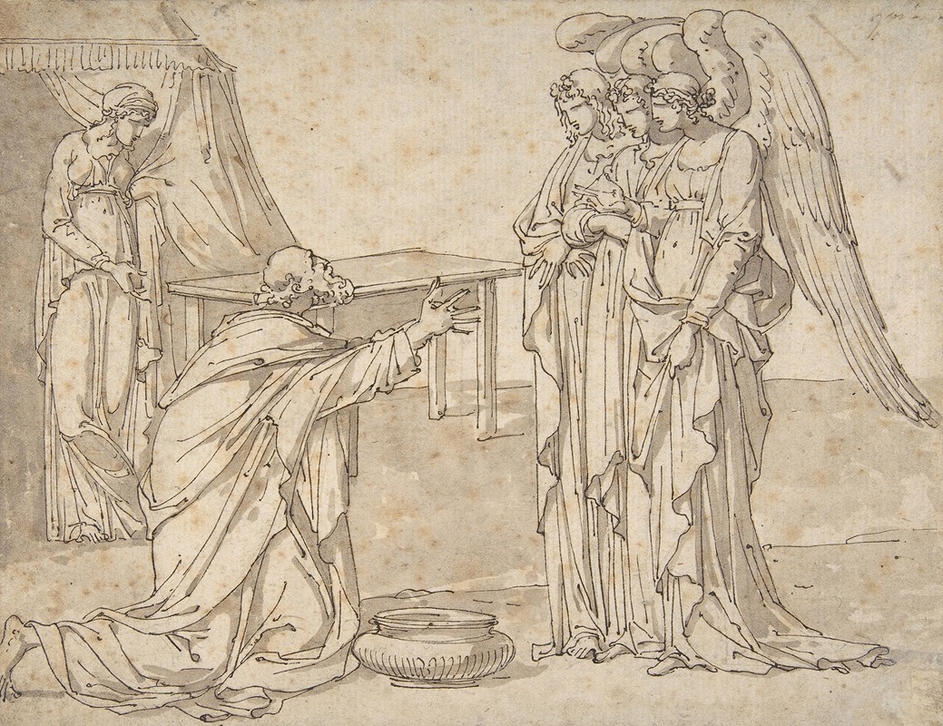 Charles Meynier - Three Angels Visiting Abraham