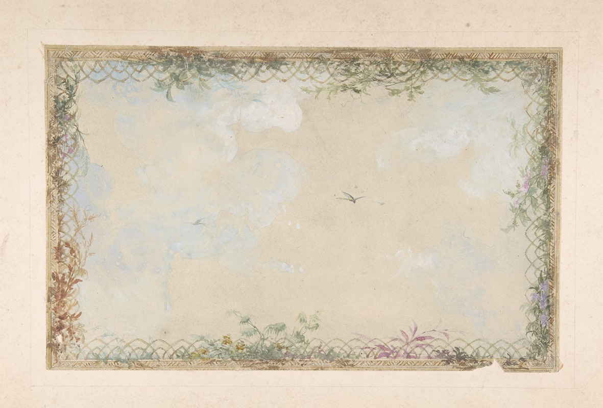Charles Monblond - Designs for Ceilings with Clouds and Birds