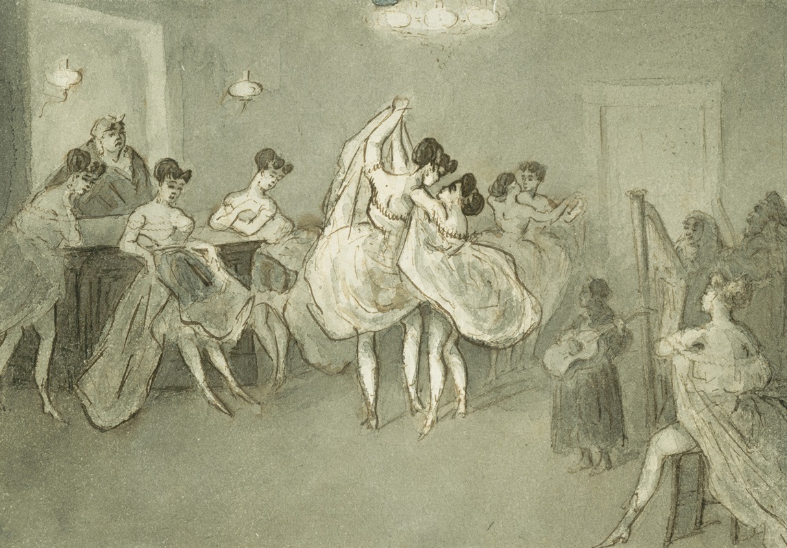 Constantin Guys - Women Dancing in a Brothel