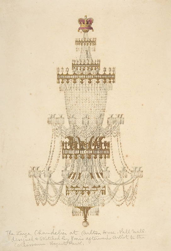 Edmund Thomas Parris - Large Chandelier at Carlton House, Pall Mall